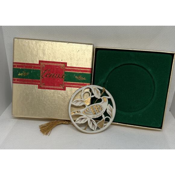 VTG 1987 Lenox 12 Days of Christmas Ornament w/ Box - Partridge in a Pear Tree - Picture 3 of 4